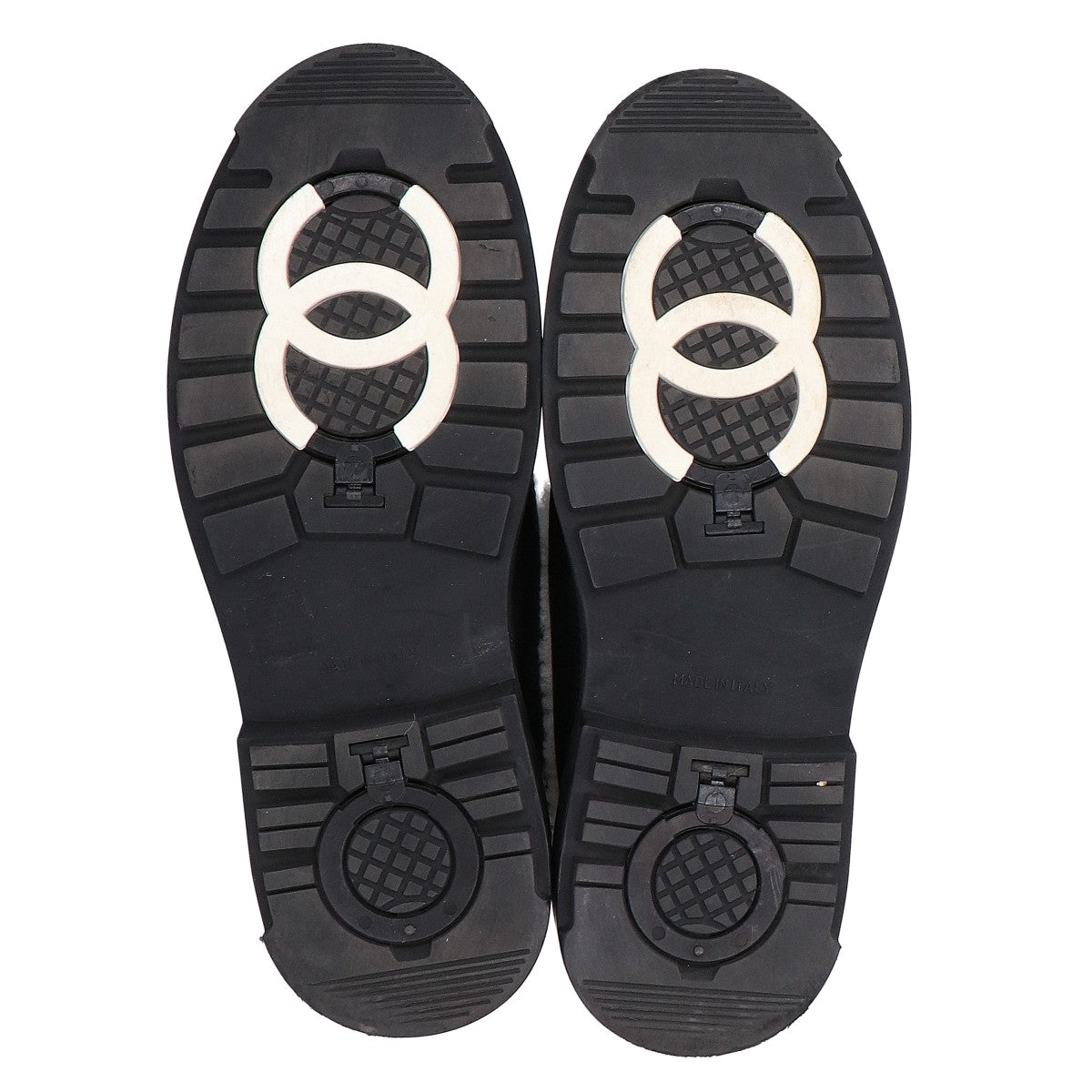 CHANEL シャネル G36830 ココマーク ムートンボア ショートブーツ シューズ