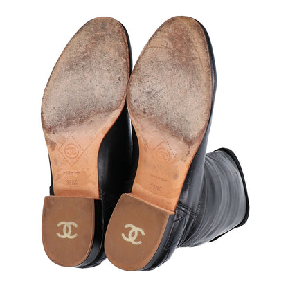 CHANEL シャネル ココマーク レザー ロングブーツ シューズ