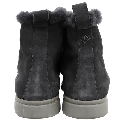 Loro Piana ロロピアーナ 美品 ムートンボア チャッカブーツ シューズ レディース 黒 ブラック シューズ