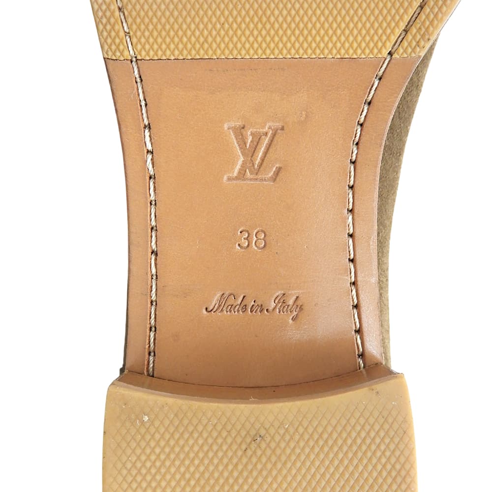 LOUIS VUITTON ルイヴィトン スエード ロングブーツ シューズ レディース ブラウン 38 10年製 シューズ