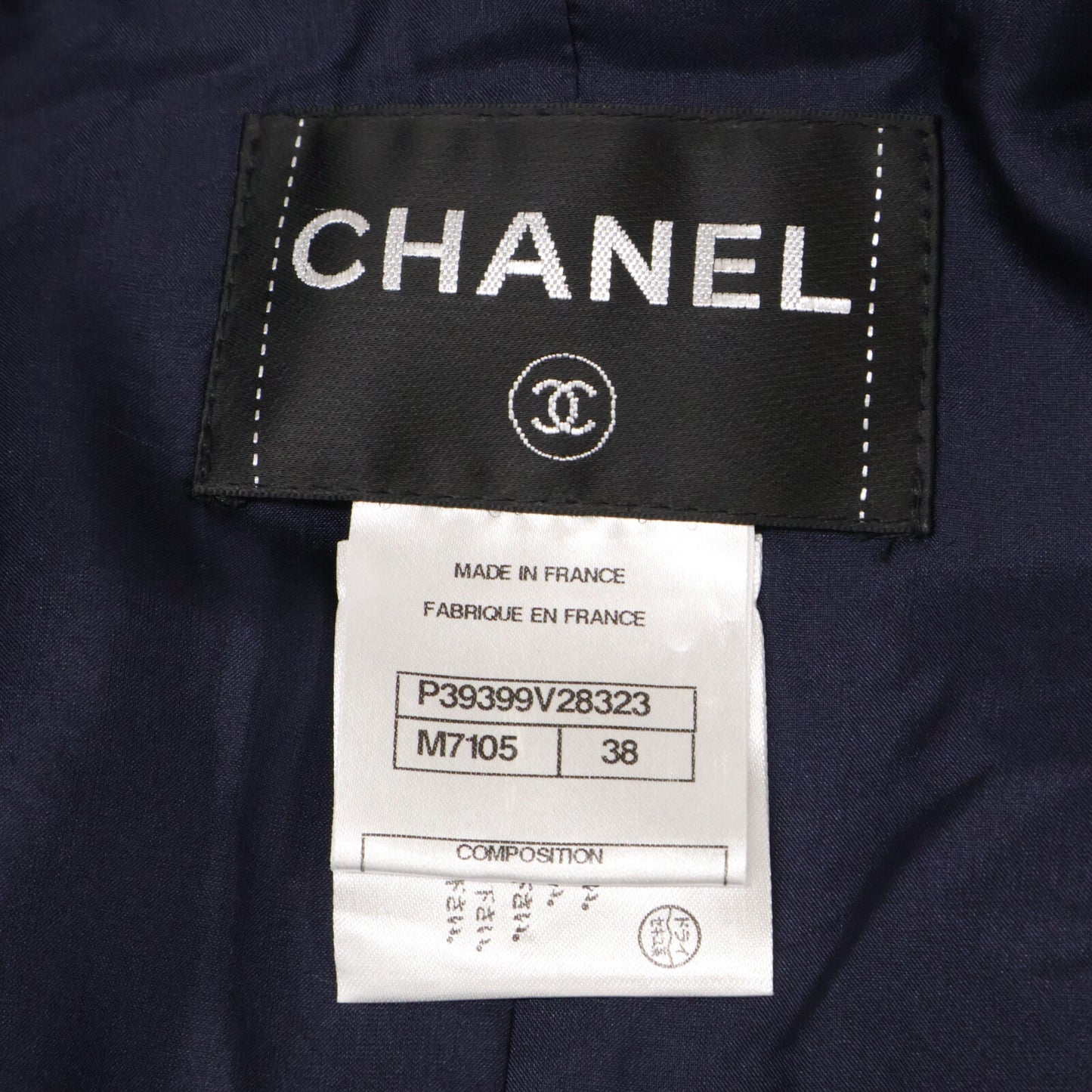 CHANEL シャネル 【美品/国内正規】P39399V28323 ココマークボタン ツイード ダブルブレスト コート