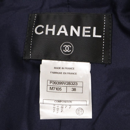 CHANEL シャネル 【美品/国内正規】P39399V28323 ココマークボタン ツイード ダブルブレスト コート
