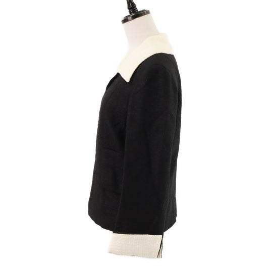 CHANEL シャネル 【美品/国内正規】09P P35514W04308 ココマークボタン リネン混 ツイードジャケット ジャケット
