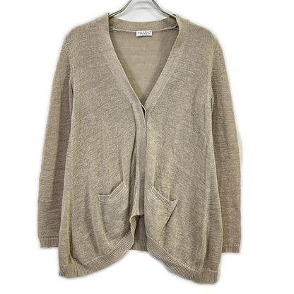 BRUNELLO CUCINELLI ブルネロクチネリ ベージュ コットン ニット ロングカーディガン トップス