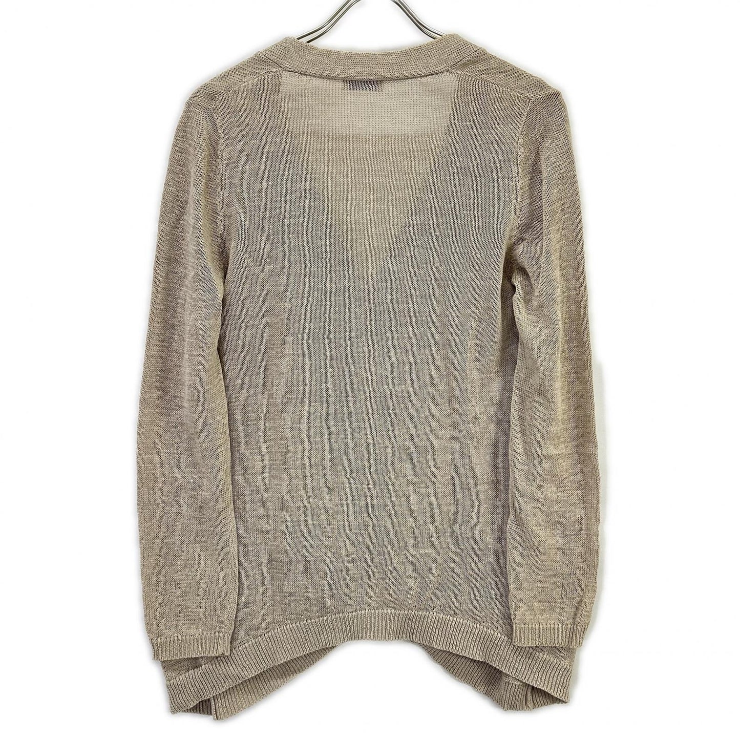 BRUNELLO CUCINELLI Brunello Cucinelli beige cotton knit long cardigan top