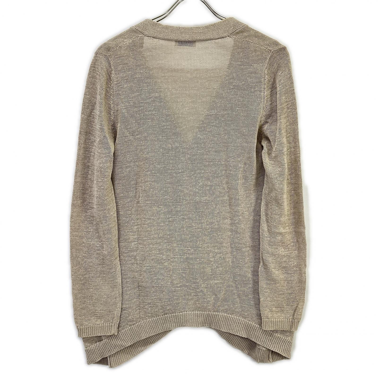 BRUNELLO CUCINELLI Brunello Cucinelli beige cotton knit long cardigan top