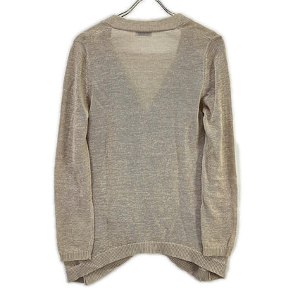 BRUNELLO CUCINELLI Brunello Cucinelli beige cotton knit long cardigan top