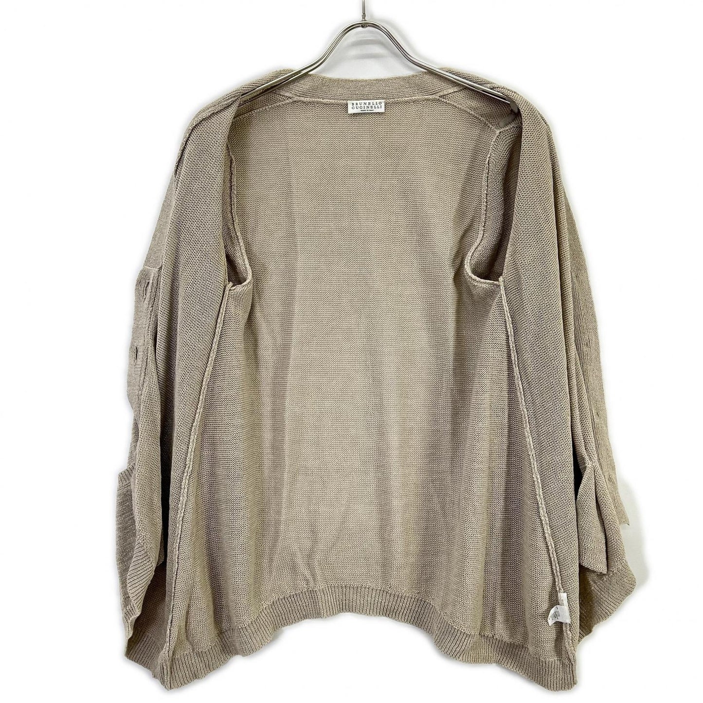 BRUNELLO CUCINELLI ブルネロクチネリ ベージュ コットン ニット ロングカーディガン トップス