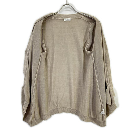 BRUNELLO CUCINELLI ブルネロクチネリ ベージュ コットン ニット ロングカーディガン トップス
