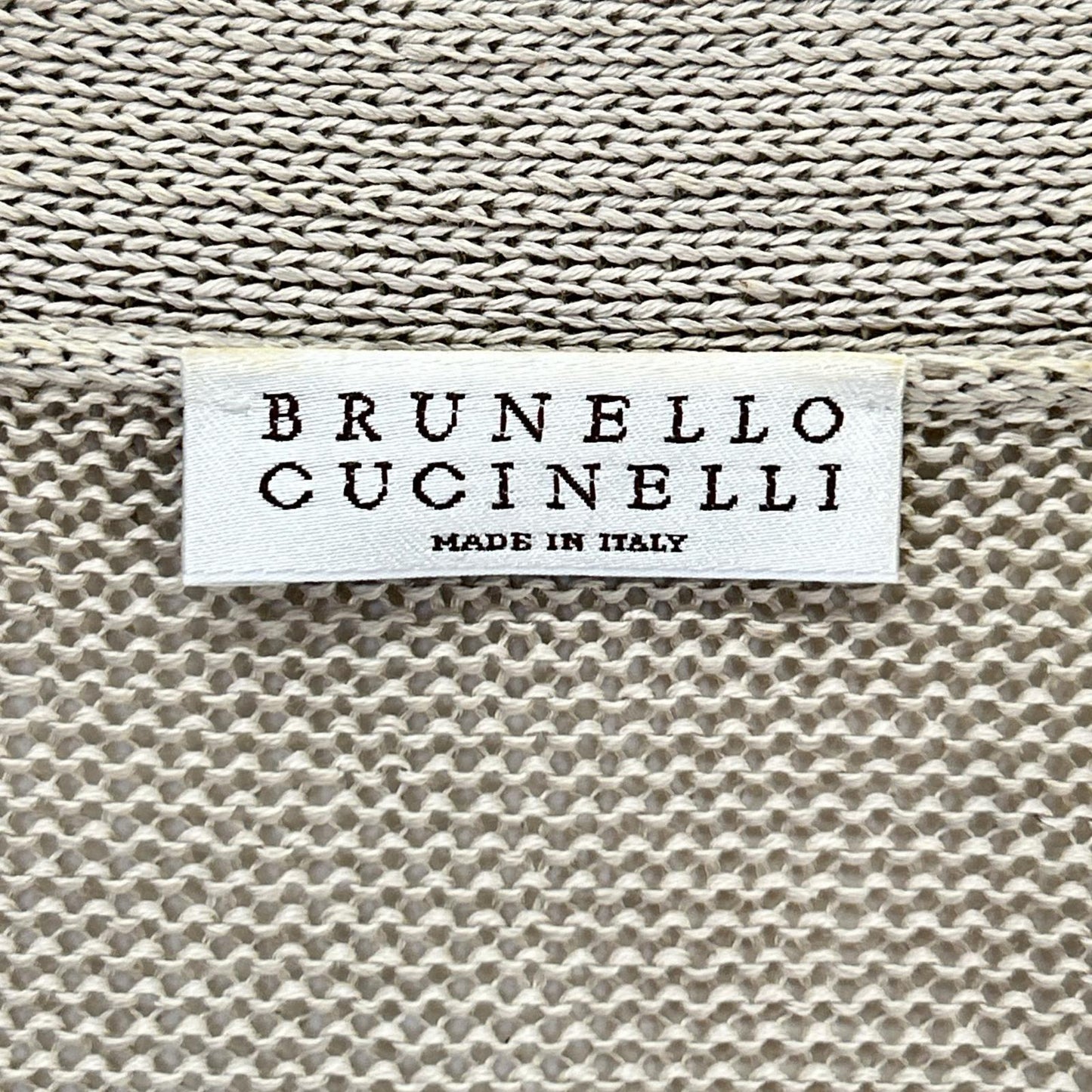 BRUNELLO CUCINELLI ブルネロクチネリ ベージュ コットン ニット ロングカーディガン トップス