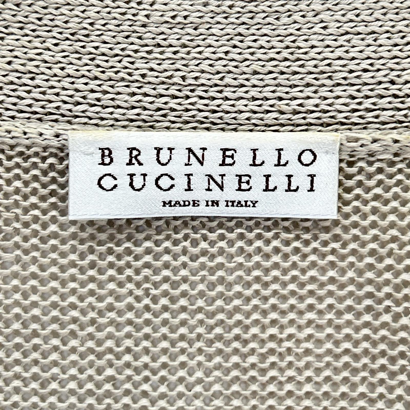 BRUNELLO CUCINELLI ブルネロクチネリ ベージュ コットン ニット ロングカーディガン トップス