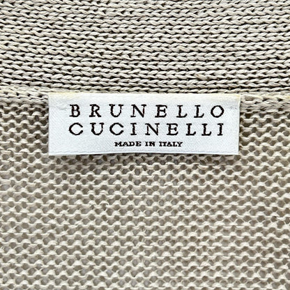 BRUNELLO CUCINELLI ブルネロクチネリ ベージュ コットン ニット ロングカーディガン トップス