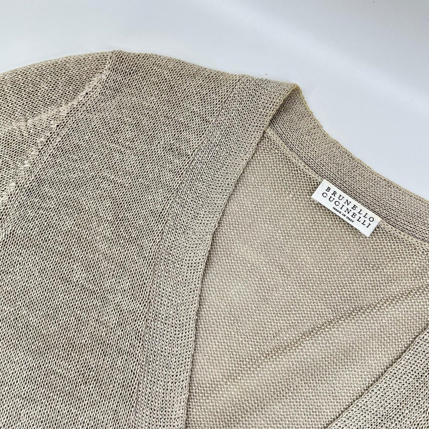 BRUNELLO CUCINELLI ブルネロクチネリ ベージュ コットン ニット ロングカーディガン トップス