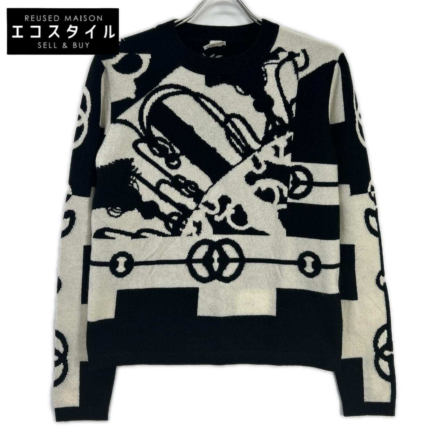 HERMES エルメス 2E2613D2 CLIQUETIS カシミヤ ニット トップス