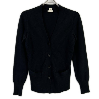 HERMES エルメス Black Cashmere Cardigan Tops