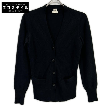 HERMES エルメス ブラック カシミヤ カーディガン トップス