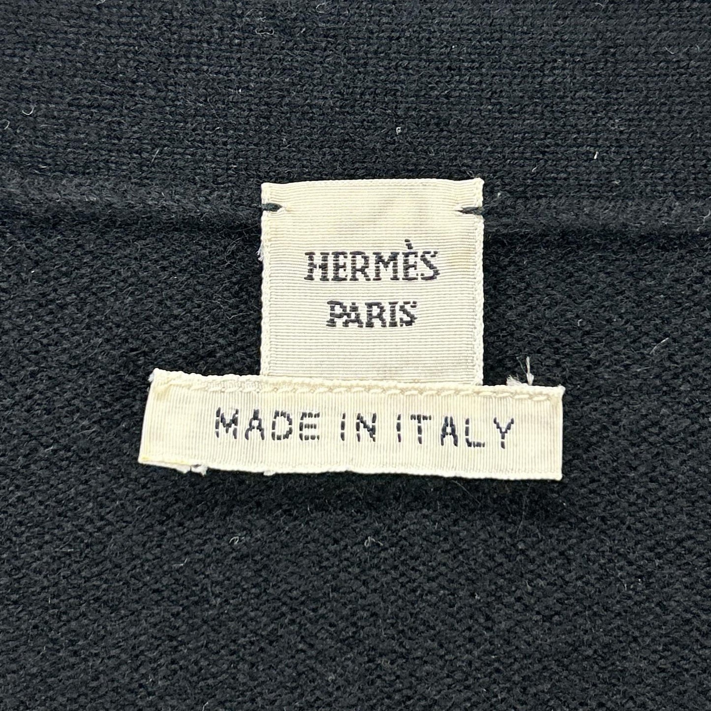 HERMES エルメス ブラック カシミヤ カーディガン トップス