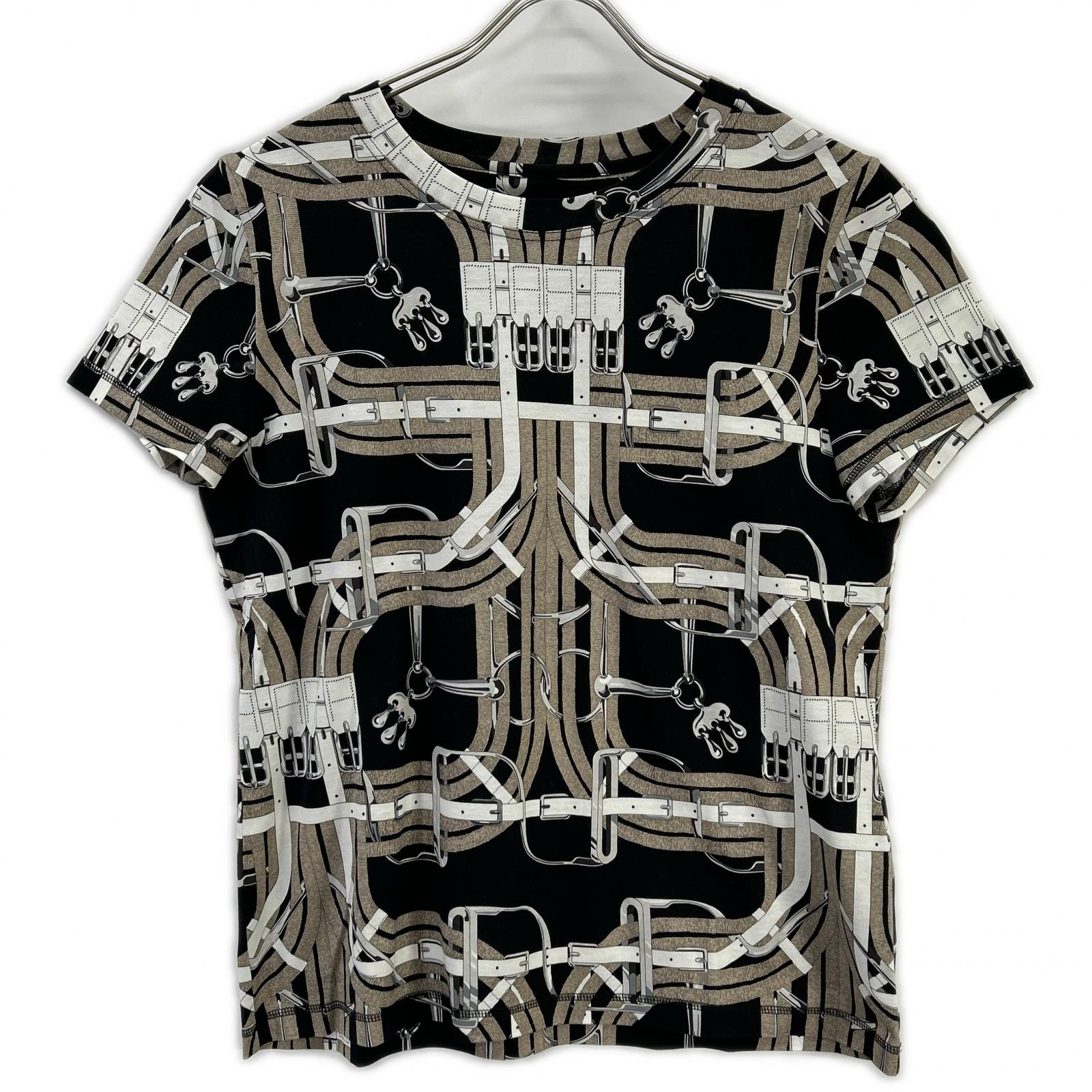 HERMES エルメス ベルト柄 Tシャツ トップス