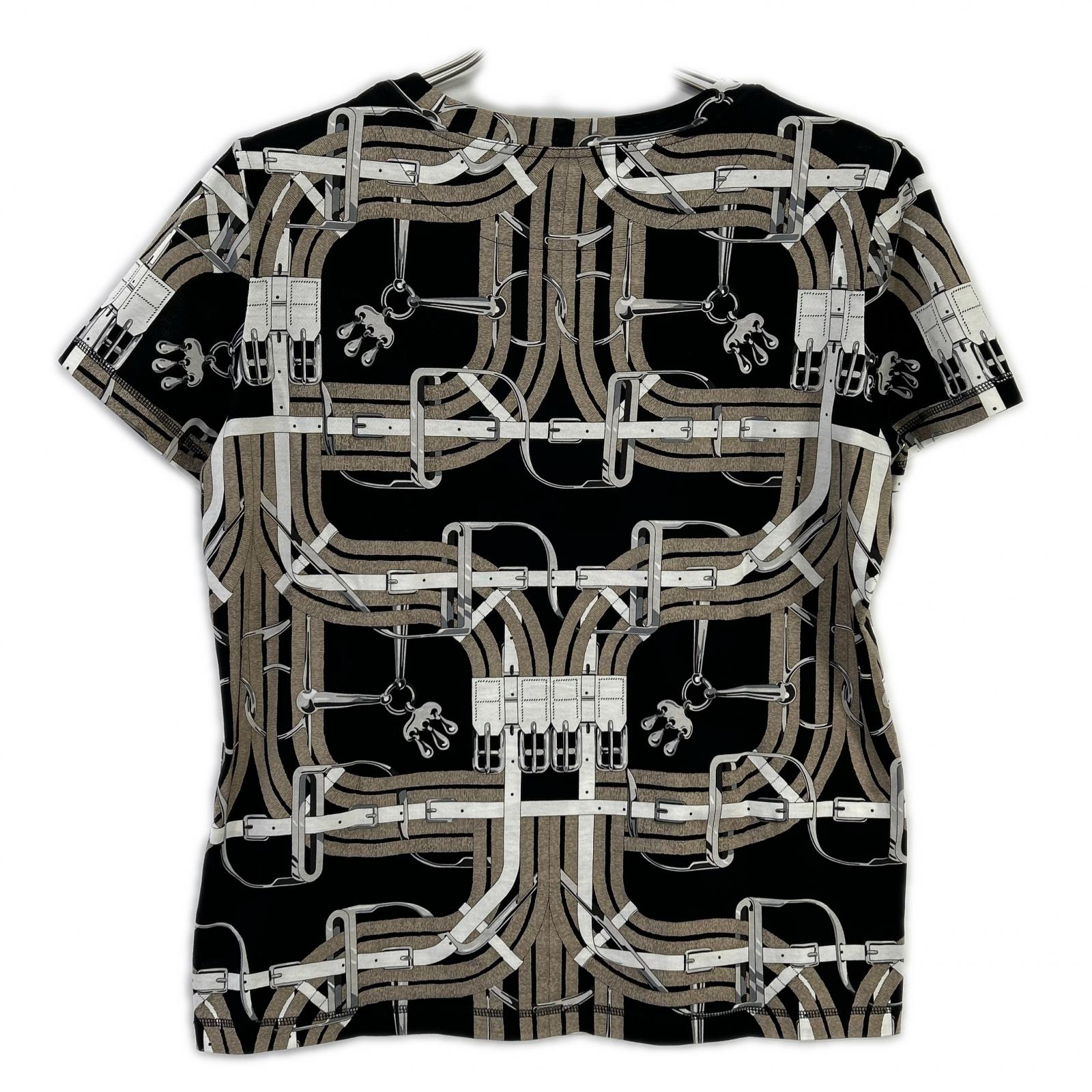 HERMES エルメス ベルト柄 Tシャツ トップス