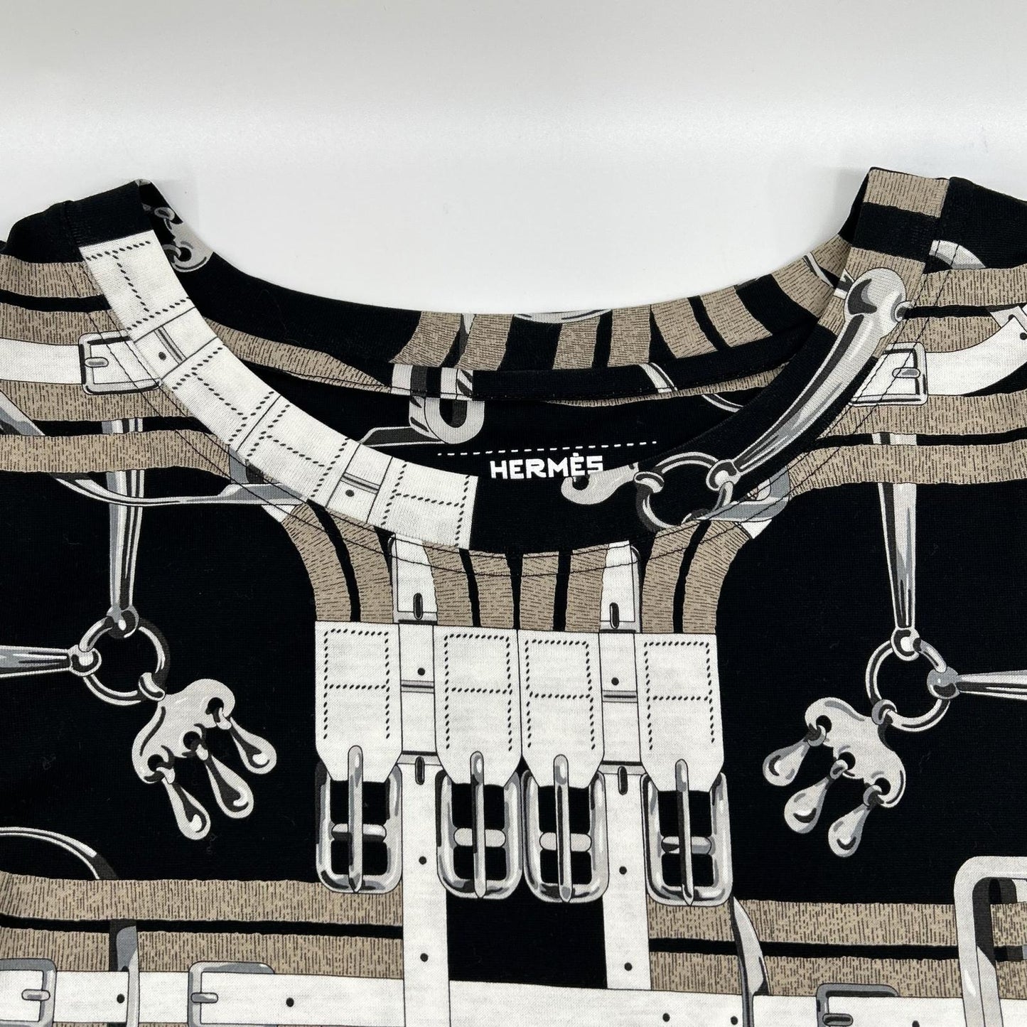 HERMES エルメス ベルト柄 Tシャツ トップス