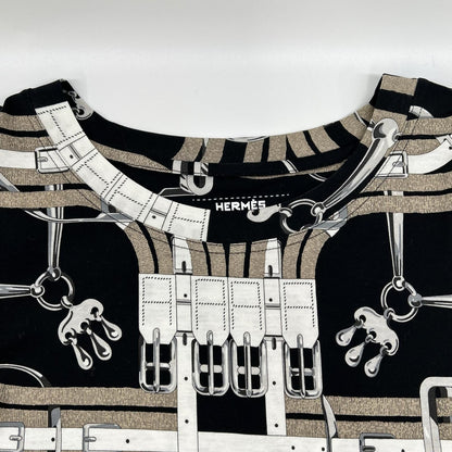 HERMES エルメス ベルト柄 Tシャツ トップス