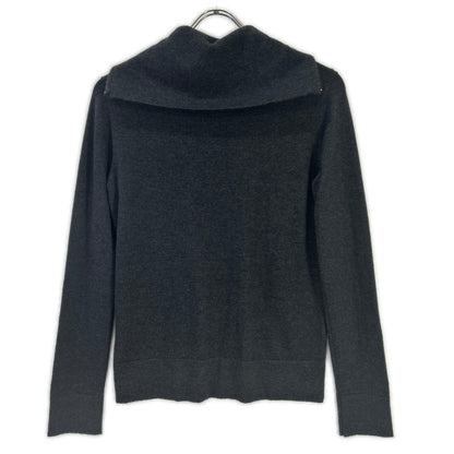 HERMES エルメス グレー カシミヤ ジップ ニット トップス