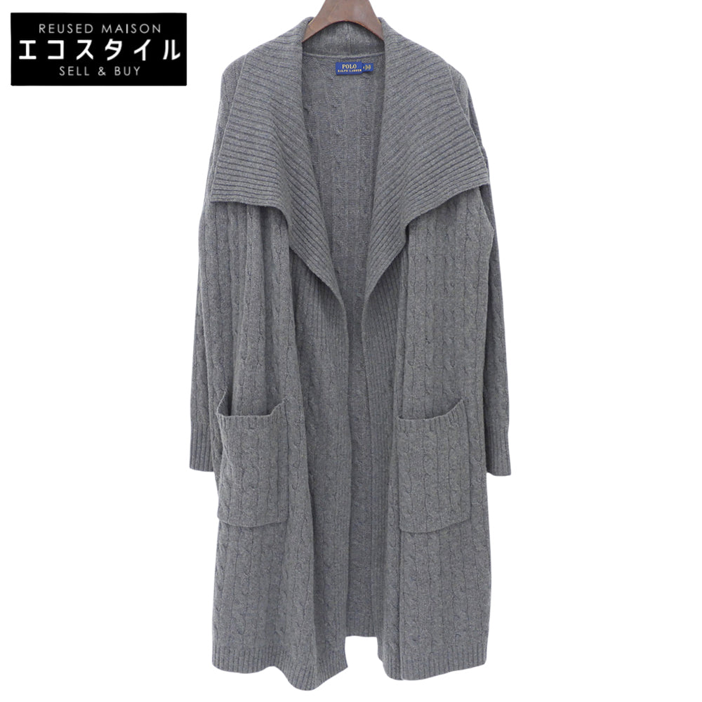POLObyRalphLauren ポロラルフローレン 前開き ニットコート カシミヤ混 カーディガン レディース グレー S トップス