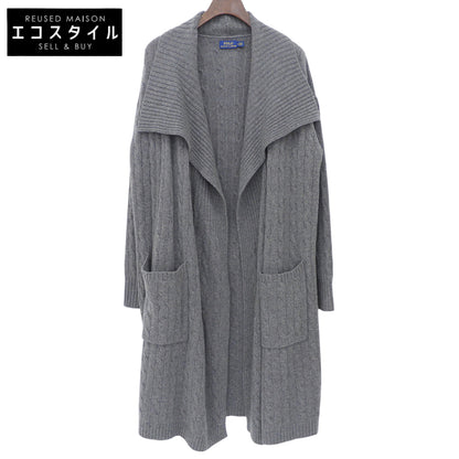 POLObyRalphLauren ポロラルフローレン 前開き ニットコート カシミヤ混 カーディガン レディース グレー S トップス