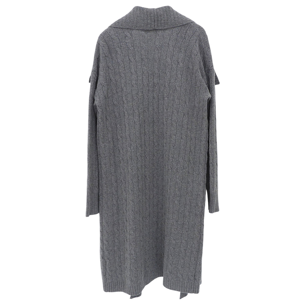 POLObyRalphLauren ポロラルフローレン 前開き ニットコート カシミヤ混 カーディガン レディース グレー S トップス