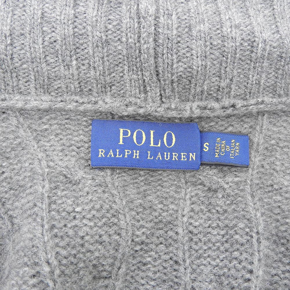 POLObyRalphLauren ポロラルフローレン 前開き ニットコート カシミヤ混 カーディガン レディース グレー S トップス