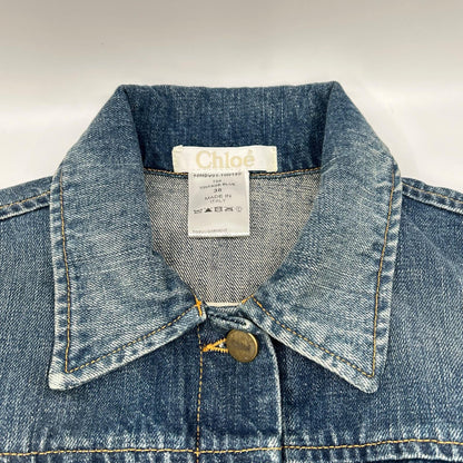 Chloe Chloé distressed denim jacket jacket