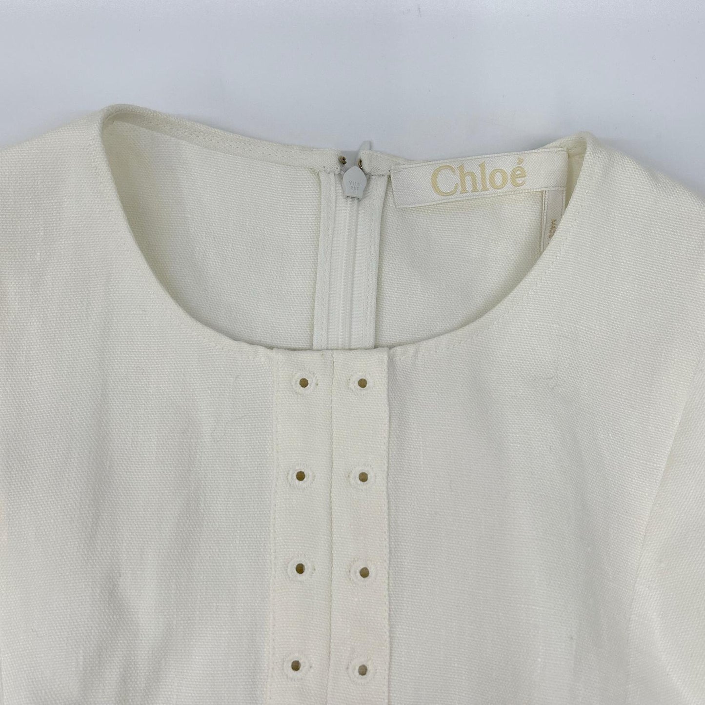 Chloe クロエ CHC22SRO5203610736 リネン フリルワンピース ワンピース