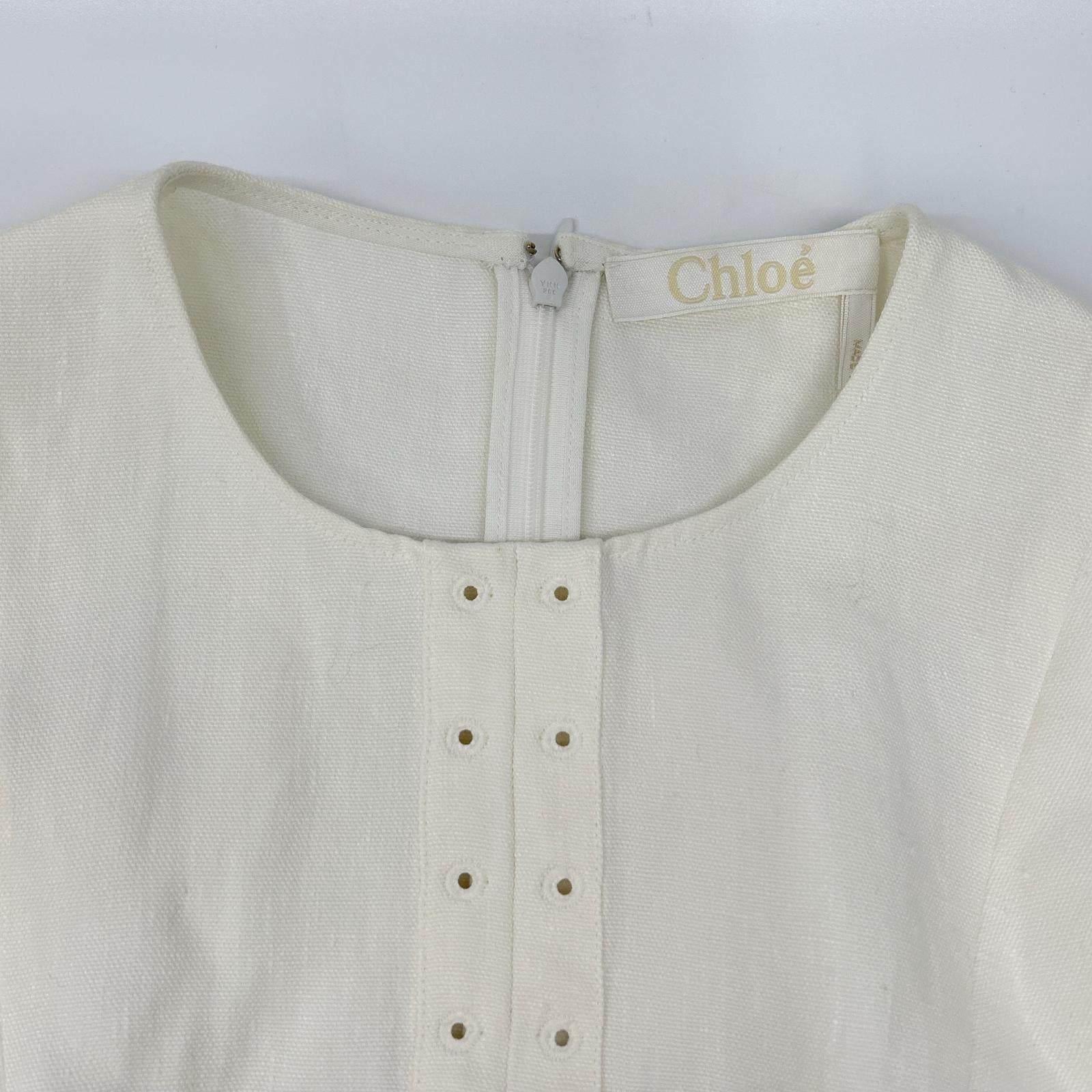 Chloe クロエ CHC22SRO5203610736 リネン フリルワンピース ワンピース