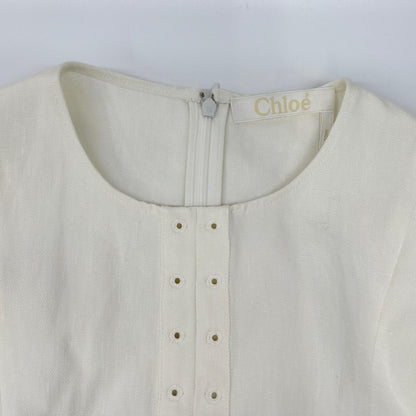 Chloe クロエ CHC22SRO5203610736 リネン フリルワンピース ワンピース