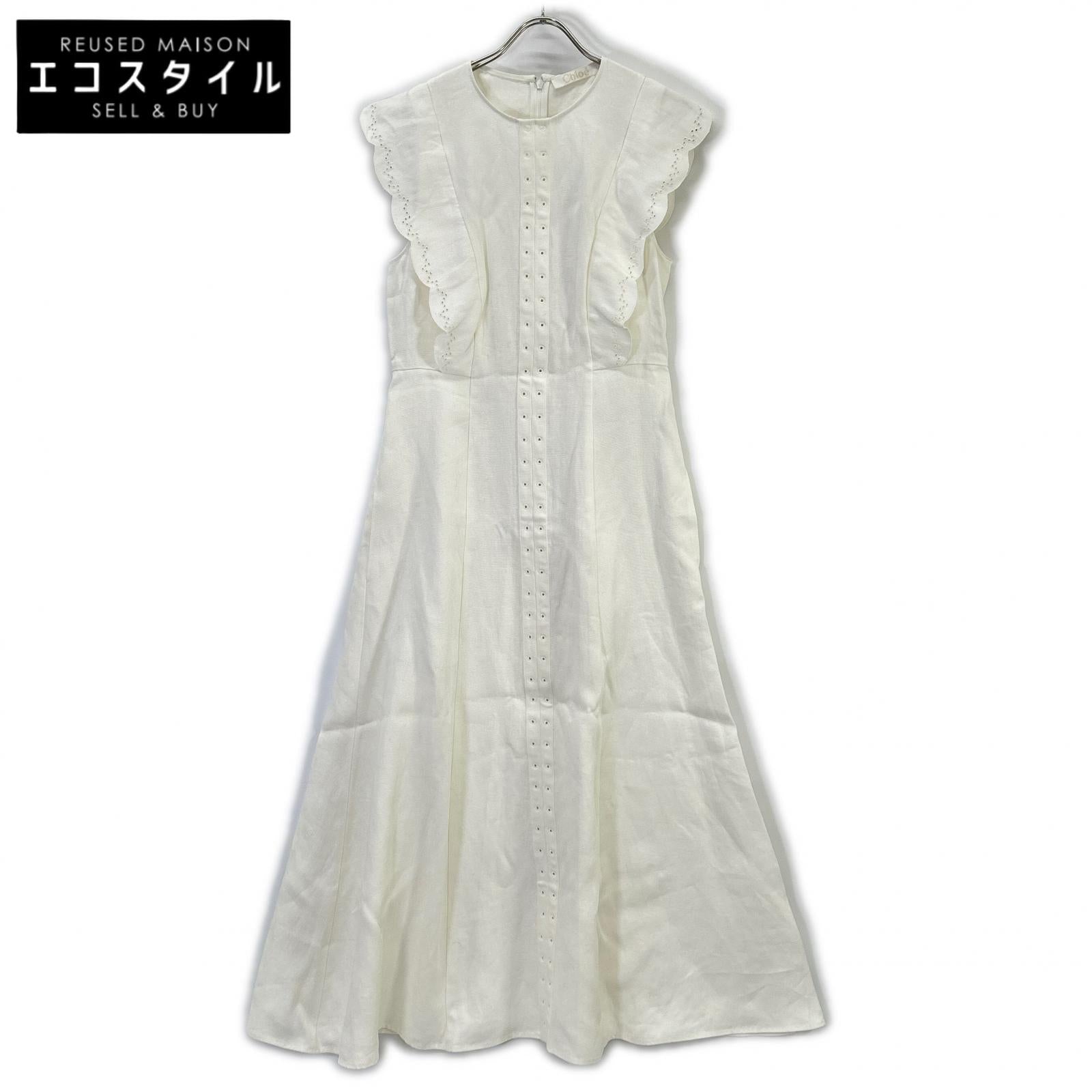 Chloe クロエ CHC22SRO5203610736 リネン フリルワンピース ワンピース