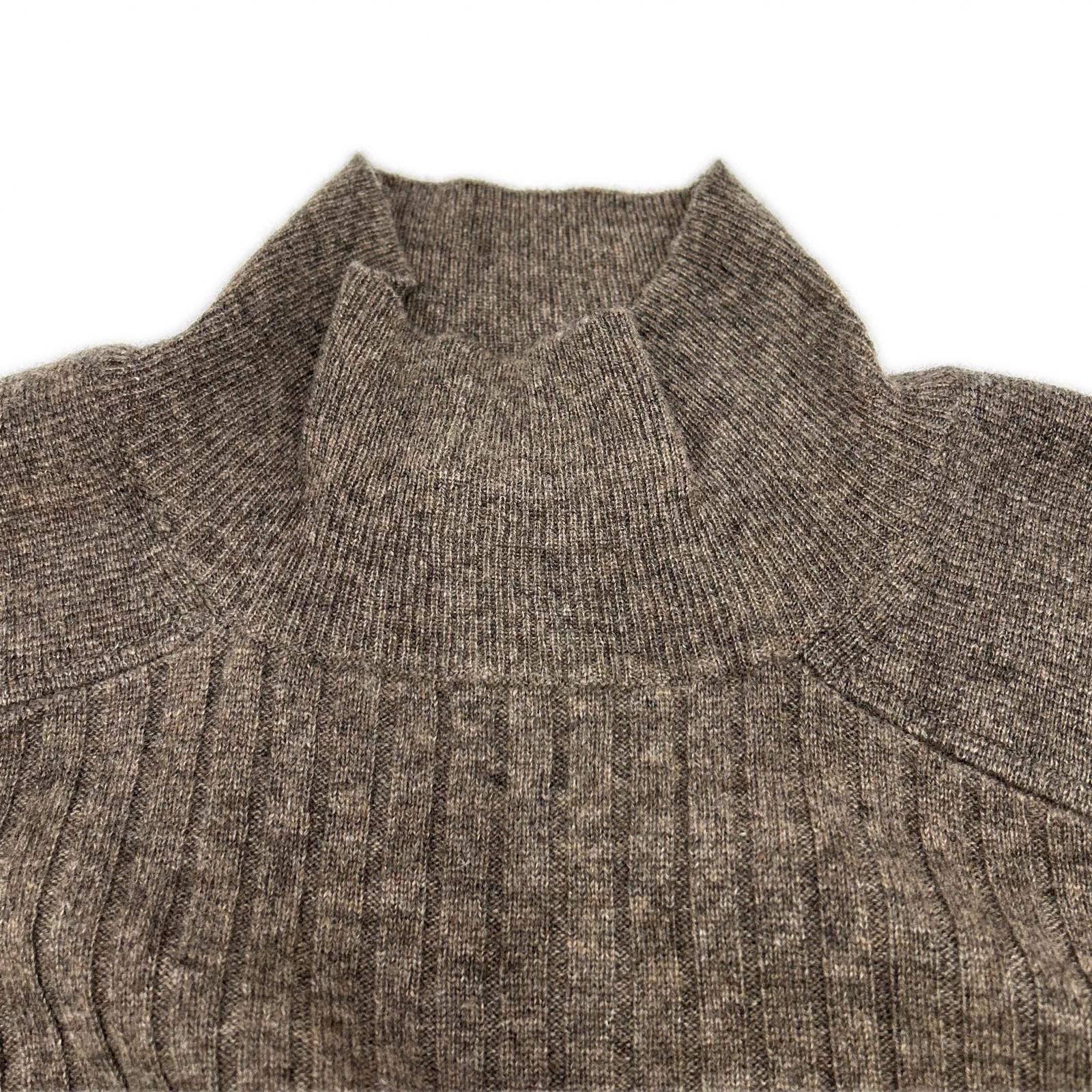 Chloe クロエ ブラウン カシミヤ タートルネック ニット トップス