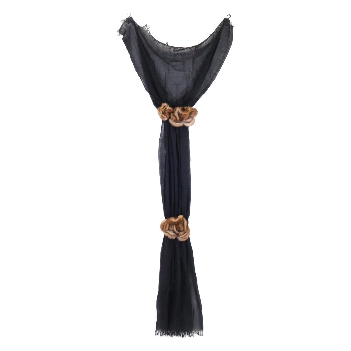 FENDI Fendi Cashmere/silk stole with mink fur