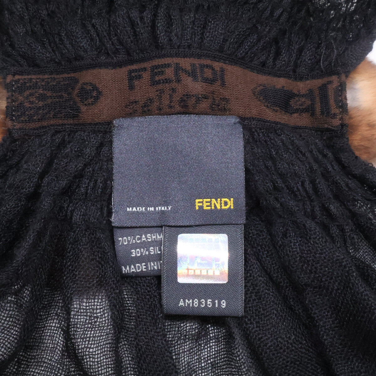 FENDI Fendi Cashmere/silk stole with mink fur