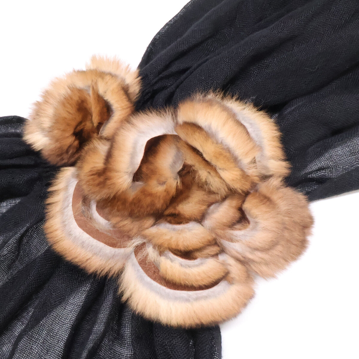 FENDI Fendi Cashmere/silk stole with mink fur