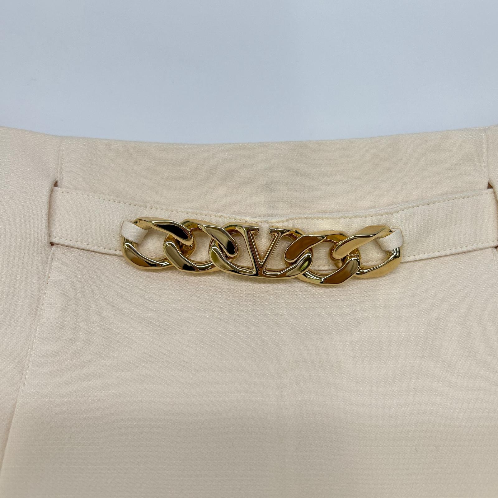VALENTINO ヴァレンティノ 1B3RA8X51CF Vロゴ金具 ベルテッド スカート スカート