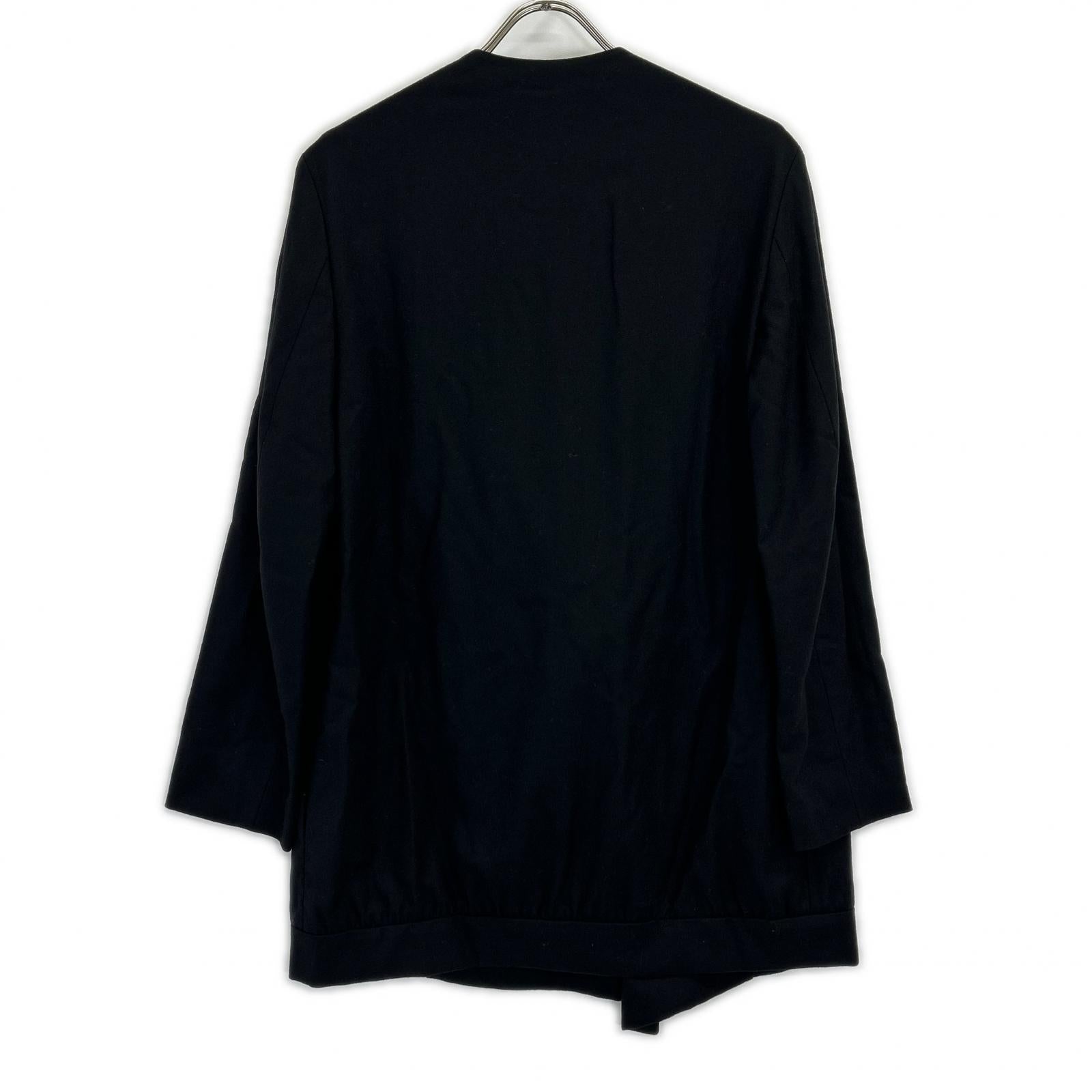 YvesSaintLaurent イヴサンローラン 06年製 168424 ブラック 前フック ノーカラー コート コート