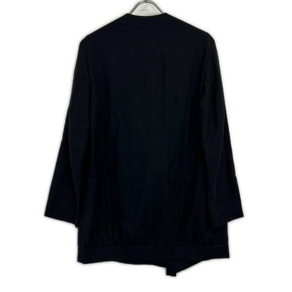 YvesSaintLaurent イヴサンローラン 06年製 168424 ブラック 前フック ノーカラー コート コート