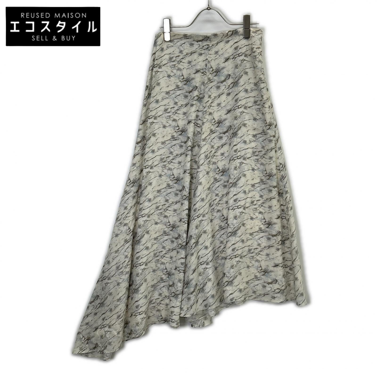FENDI フェンディ 21年製 FQ7226 ロゴ シルク フレアスカート スカート