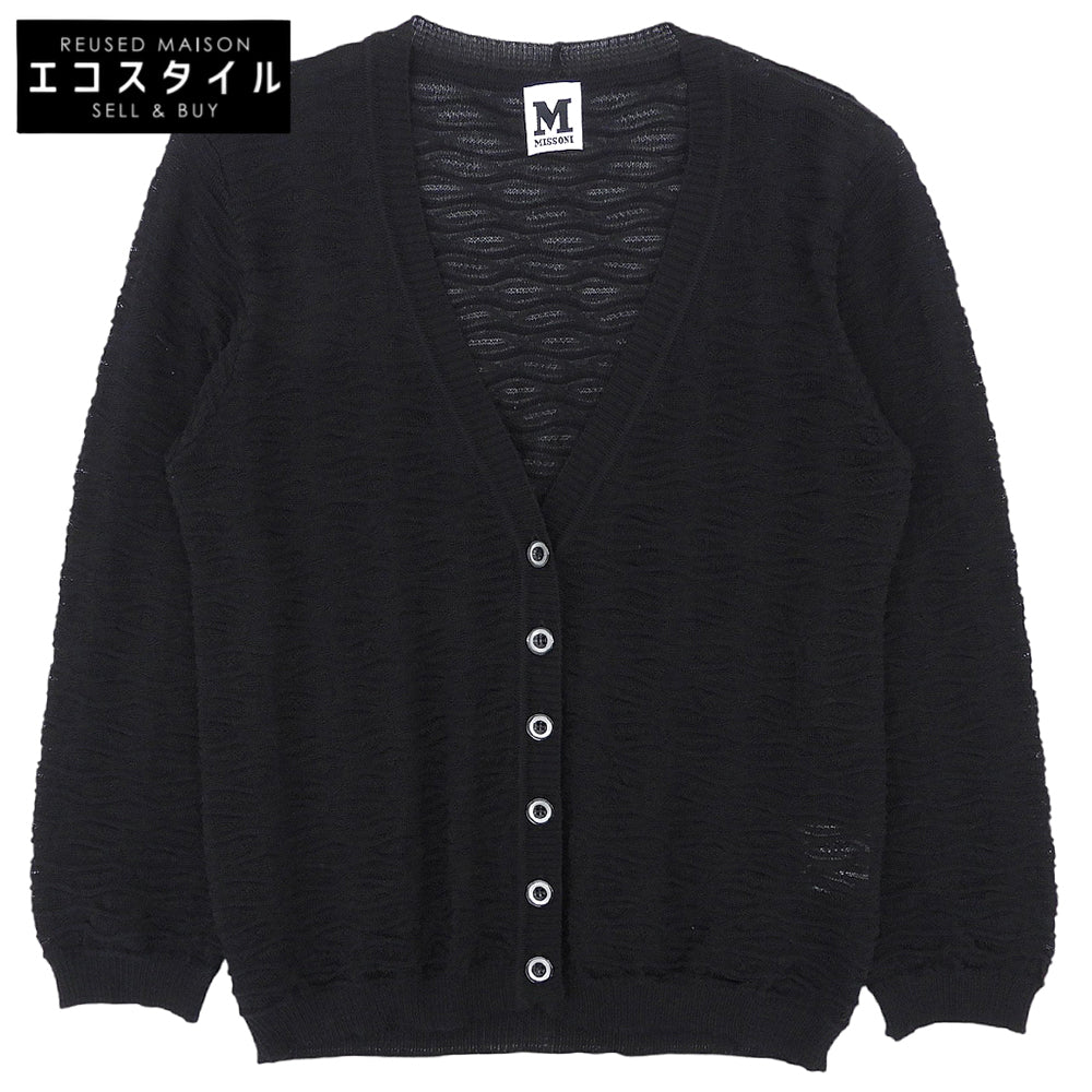 M Missoni エムミッソーニ カーディガン トップス レディース 黒 ブラック 42 トップス