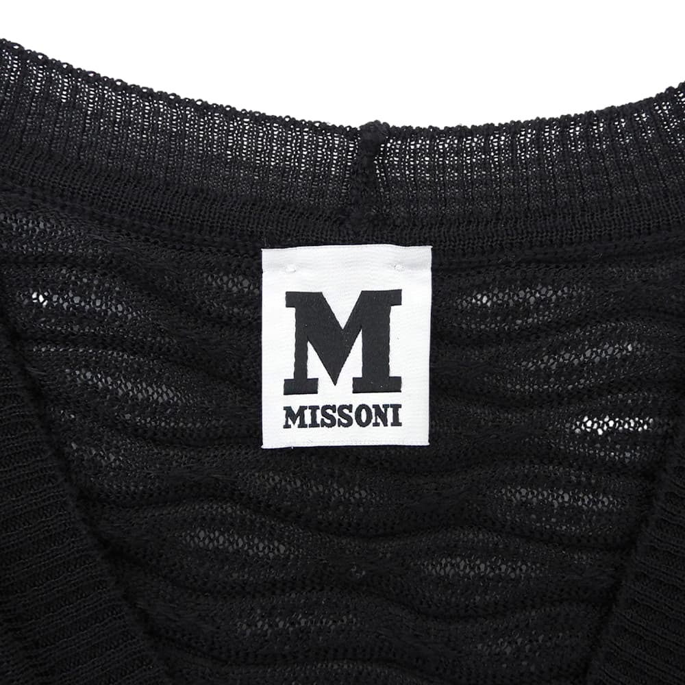 M Missoni エムミッソーニ カーディガン トップス レディース 黒 ブラック 42 トップス
