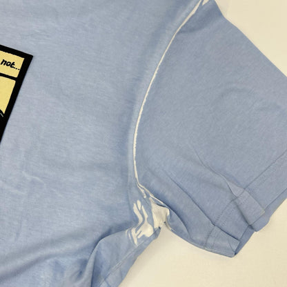 PRADA プラダ UJB489 トライアングルロゴ アメリカンコミックプリント ブルー Tシャツ トップス