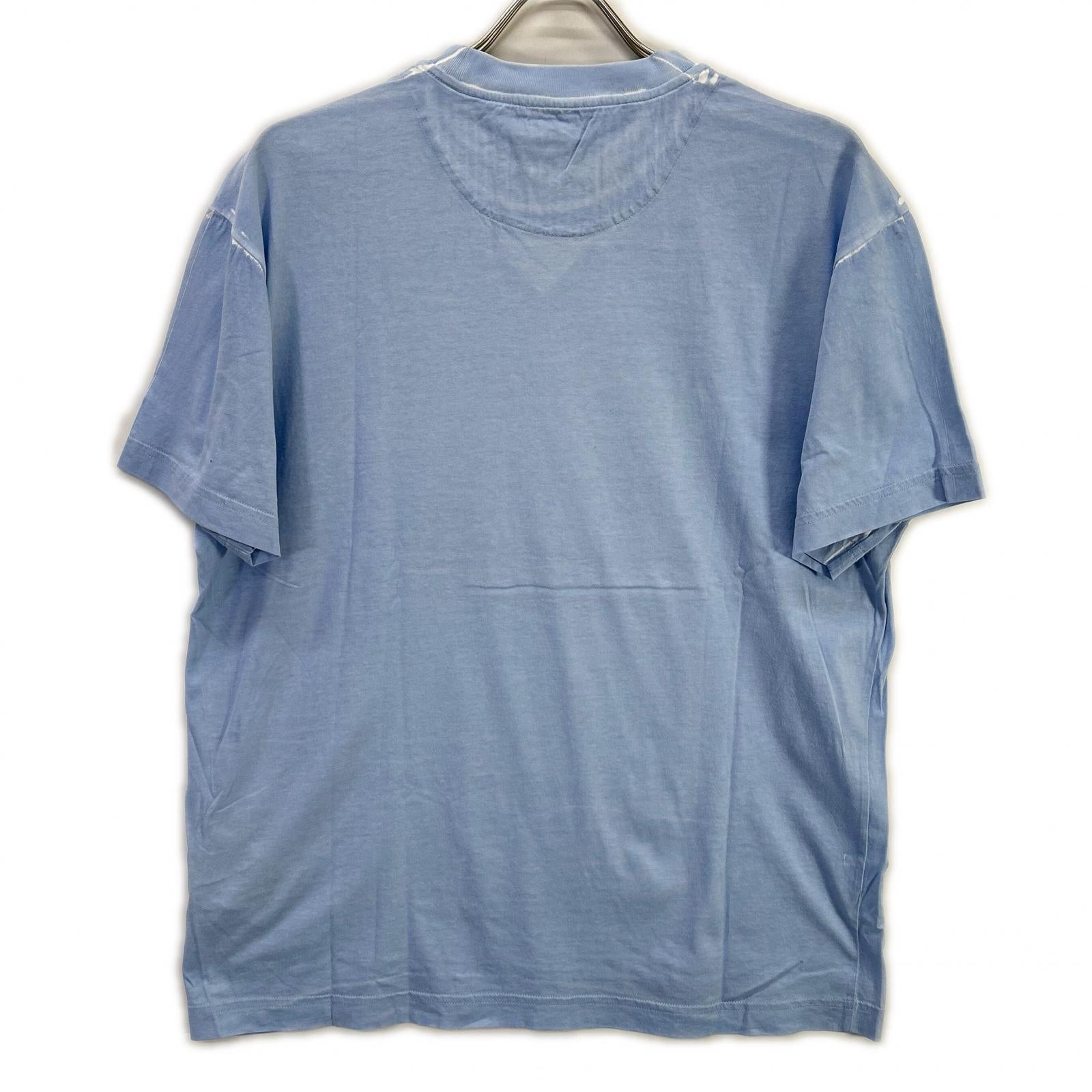 PRADA プラダ UJB489 トライアングルロゴ アメリカンコミックプリント ブルー Tシャツ トップス