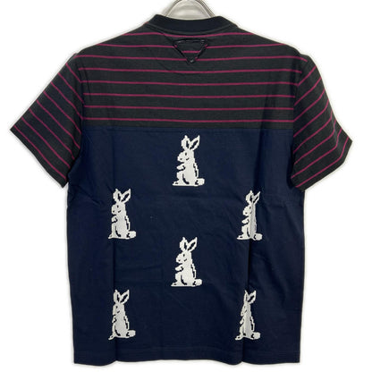 PRADA プラダ UJN330 バニーデジタルプリント トライアングルロゴ クルーネックTシャツ トップス