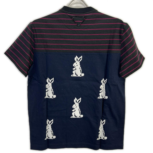 PRADA プラダ UJN330 バニーデジタルプリント トライアングルロゴ クルーネックTシャツ トップス