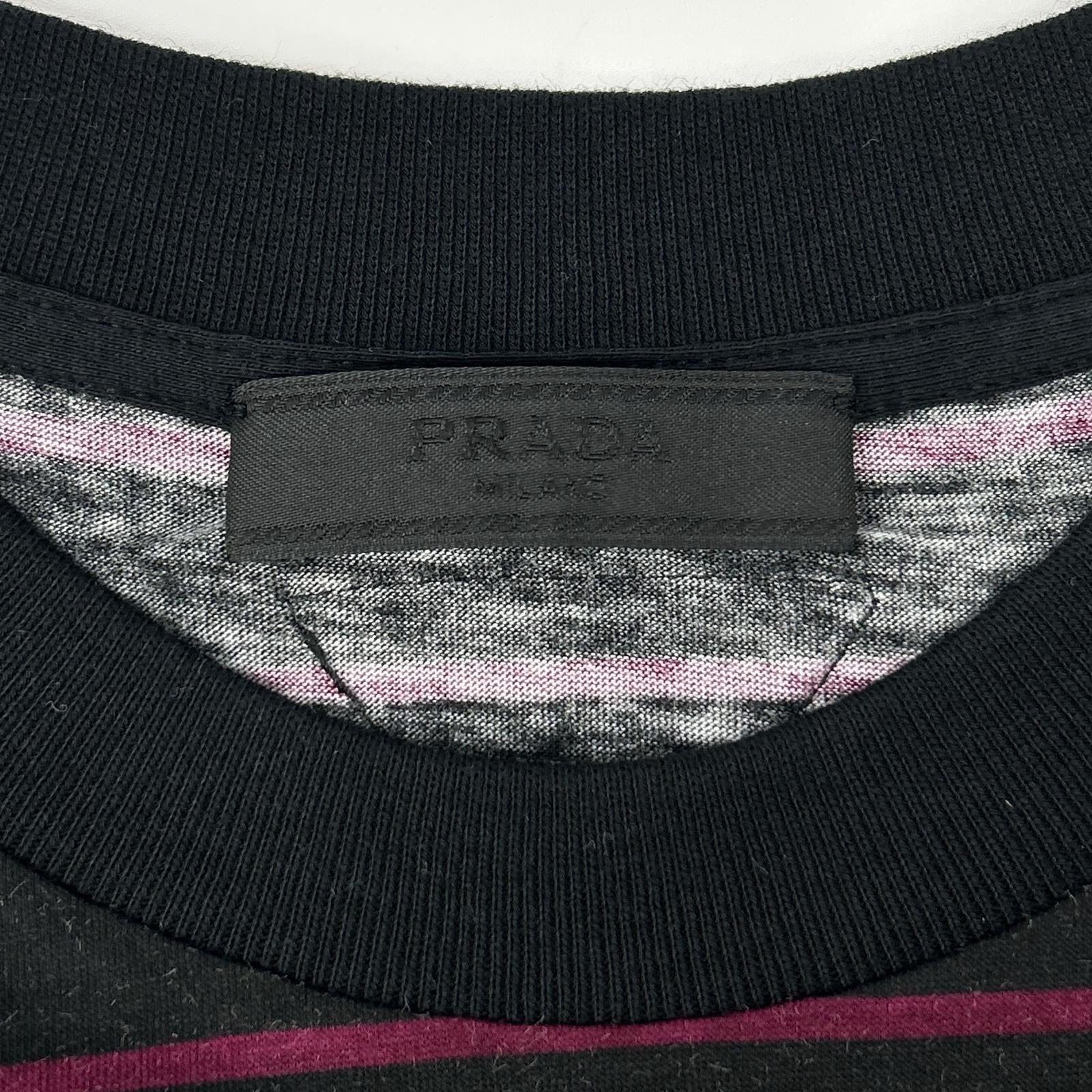 PRADA プラダ UJN330 バニーデジタルプリント トライアングルロゴ クルーネックTシャツ トップス